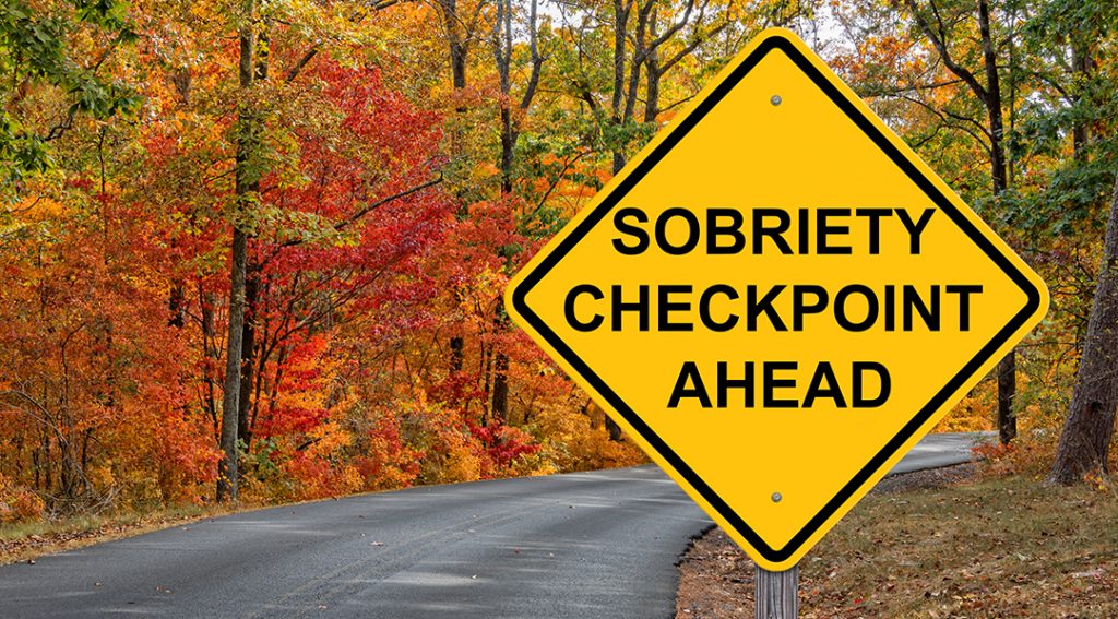 Sobriety Checkpoint Ahead Caution Sign
