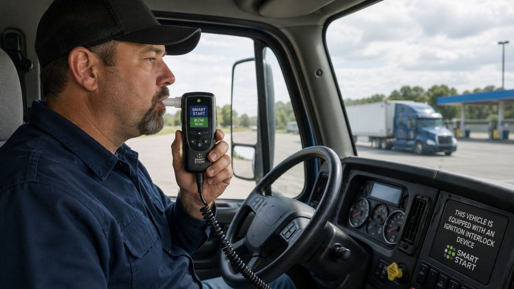 driving for work with an ignition interlock